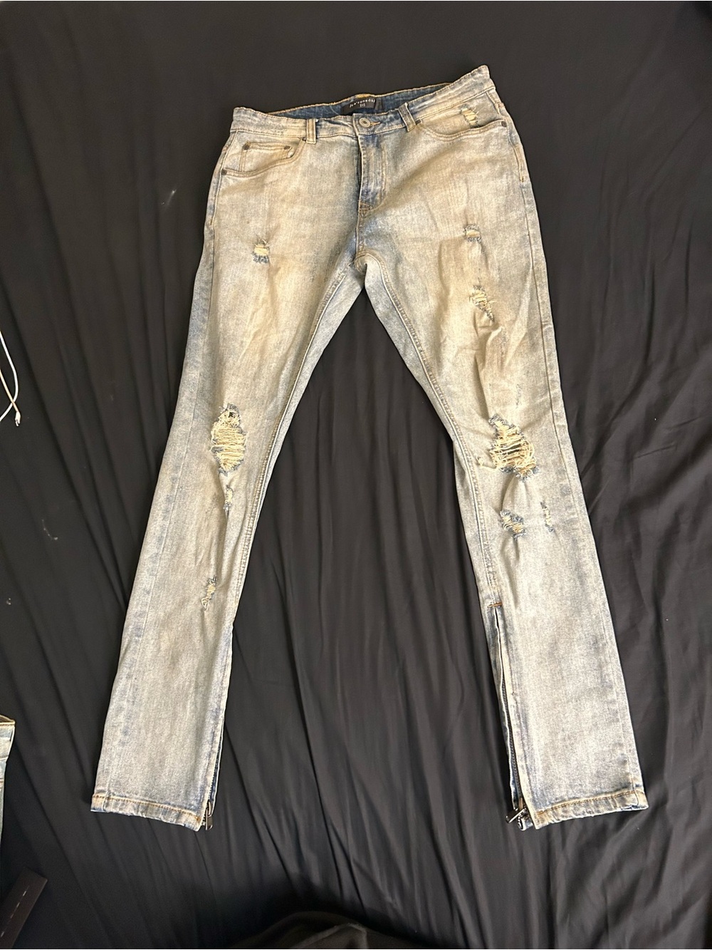 SERENEDE Light Washed Distressed Men’s Jeans - Slim